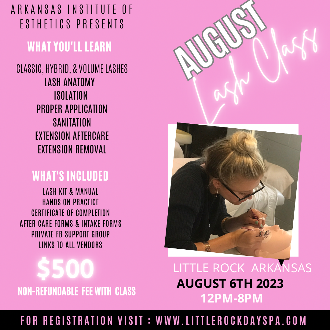 August 2023 Ultimate Lash Class Deposit