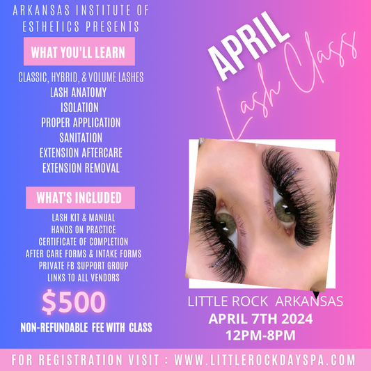 April 2024 One day Lash Class